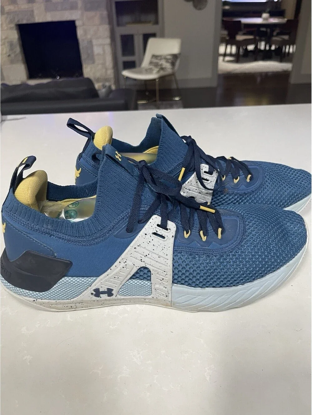 Under Armour Men's Project Rock 4 Royal Blue Athletic Sneakers Size 13